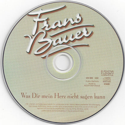 Frans Bauer - Was Dir Mein Herz Nicht Sagen Kann (CD) Compact Disc Goede Staat