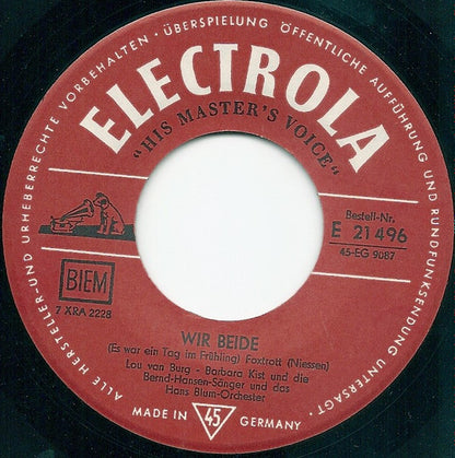 Lou Van Burg, Barbara Kist - Wir Bei Vinyl Singles Vinyl Very Good (VG) <br> Hoes Generic