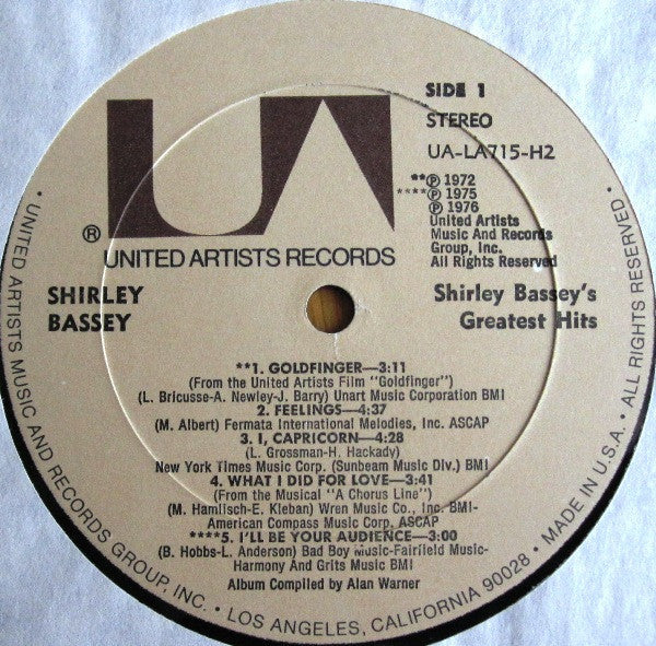 Shirley Bassey - Shirley Bassey's Greatest Hits (LP) 49470 Vinyl LP Dubbel Goede Staat