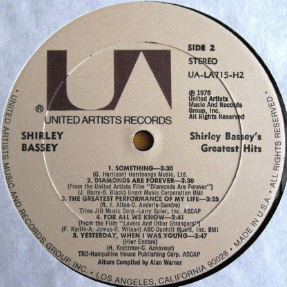 Shirley Bassey - Shirley Bassey's Greatest Hits (LP) 49470 Vinyl LP Dubbel Goede Staat