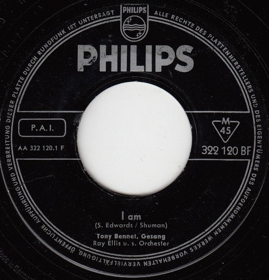 Tony Bennett - I Am Vinyl Singles Vinyl Very Good (VG) <br> Hoes Generic