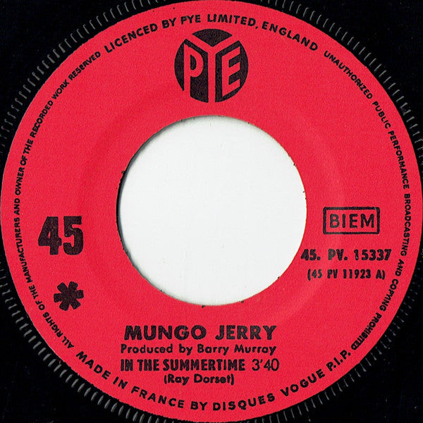 Mungo Jerry - In The Summertime