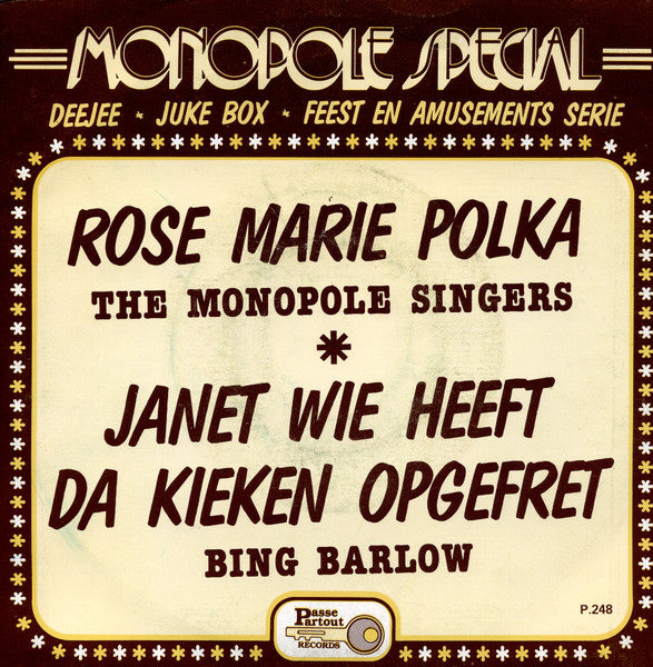 Monopole Singers / Bing Barlow - Rose Marie Polka 37100 (B) Vinyl Singles Goede Staat