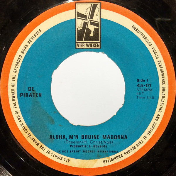 Piraten - Aloha, Mijn Bruine Madonna Vinyl Singles Vinyl Zeer Goed / Hoesje Generic "VINYLSINGLES.NL"
