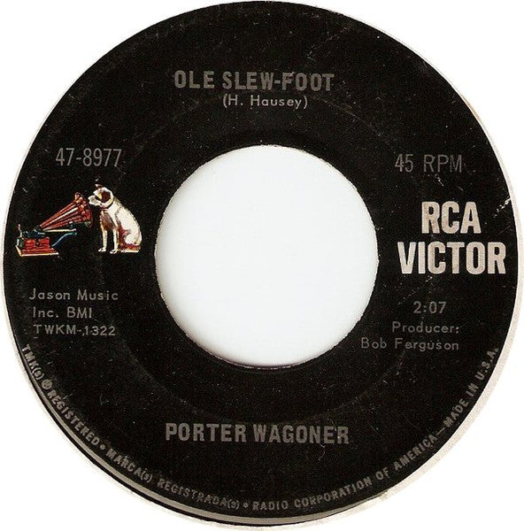 Porter Wagoner - Ole Slew-Foot Vinyl Singles Vinyl Very Good (VG) <br> Hoes Generic