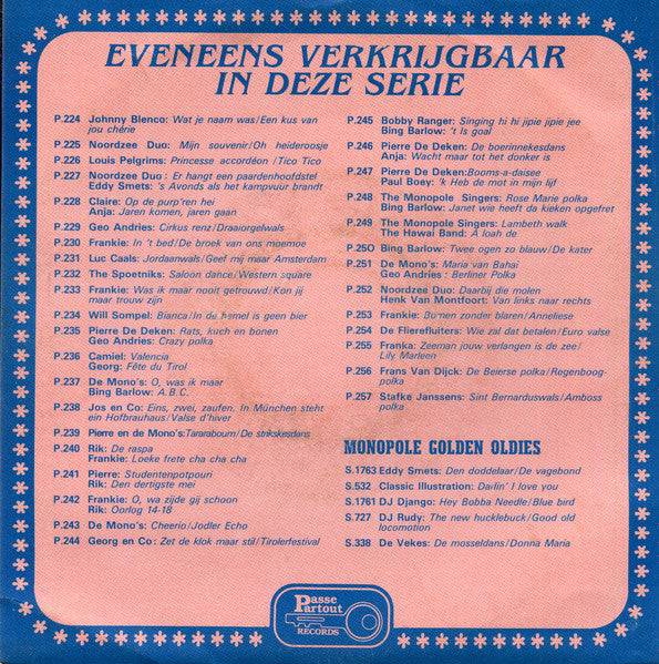 Jos En Co - Eins, Zwei, Zaufen. In Munchen Steht Ein Hofbrauhaus 37101 Vinyl Singles Goede Staat