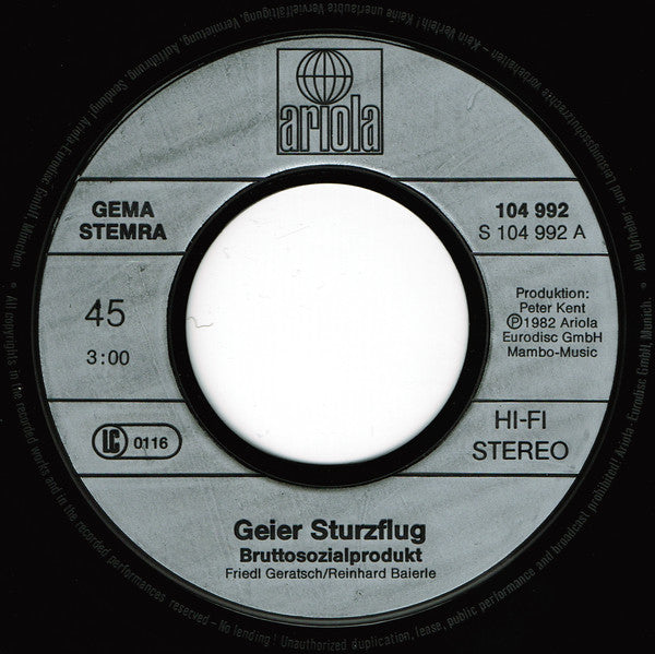 Geier Sturzflug - Bruttosozialprodukt