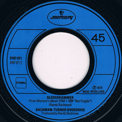 Bachman-Turner Overdrive - Down, Down Vinyl Singles Vinyl Very Good (VG) <br> Hoes Generic