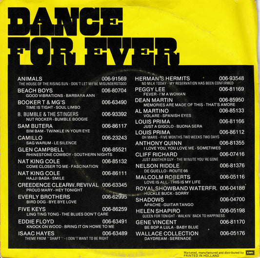 Camillo Felgen - Sag Warum Vinyl Singles Vinyl Zeer Goed / Hoesje Goed "VINYLSINGLES.NL"