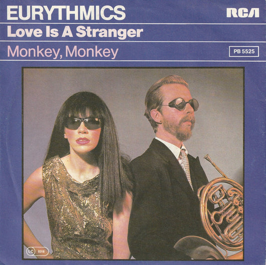 Eurythmics - Love Is A Stranger Vinyl Singles Vinyl Very Good (VG) <br> Hoes Good Plus (G+)