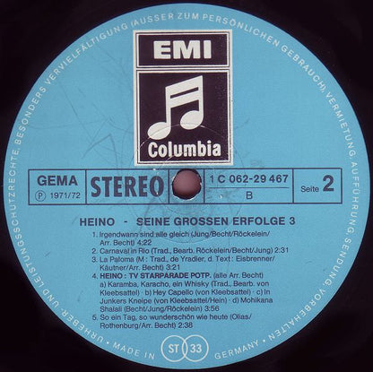 Heino - Seine Grossen Erfolge 3 (LP) 40825 Vinyl LP VINYLSINGELS.NL