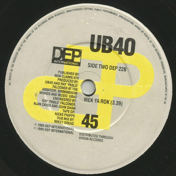 UB40 - Don't Break My Heart 36130 Vinyl Singles Goede Staat