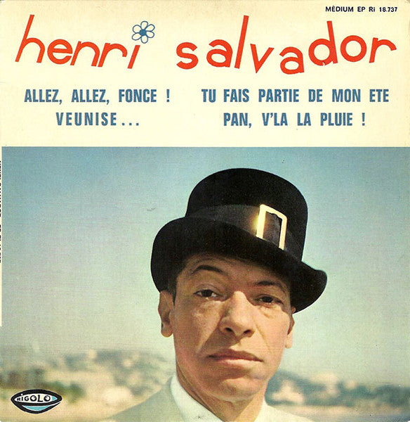 Henri Salvador - Allez, Allez, Fonce ! Vinyl Singles EP Vinyl Very Good (VG) <br> Hoes Good Plus (G+)