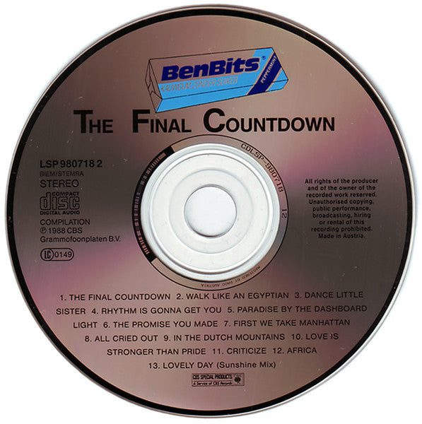 Various - The Final Countdown (CD) Compact Disc Goede Staat
