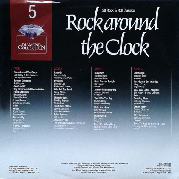 Various - Rock Around The Clock (LP) Vinyl LP Dubbel Vinyl Very Good (VG) <br> Hoes Good Plus (G+)