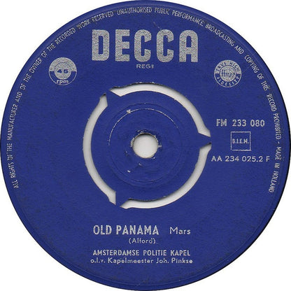 Amsterdamse Politiekapel - Mars Der Belgische Parachutisten Vinyl Singles Vinyl Very Good (VG) <br> Hoes Good Plus (G+)