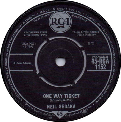 Neil Sedaka - Oh ! Carol Vinyl Singles Vinyl Goed / Hoes Generic