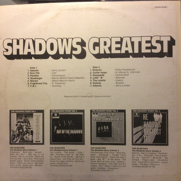 Shadows - Shadows Greatest (LP) 51053 Vinyl LP Goede Staat