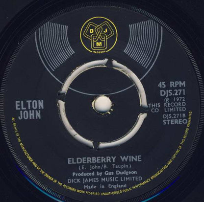 Elton John - Crocodile Rock Vinyl Singles Vinyl Very Good (VG) <br> Hoes Generic