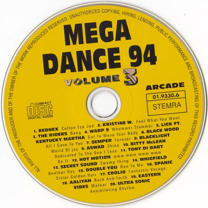 Various - Mega Dance ´94 Volume 3 (CD) Compact Disc Goede Staat