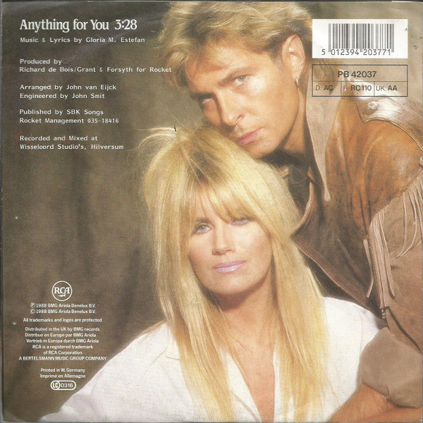 Grant & Forsyth - Anything For You Vinyl Singles Vinyl Very Good (VG) <br> Hoes Good Plus (G+)