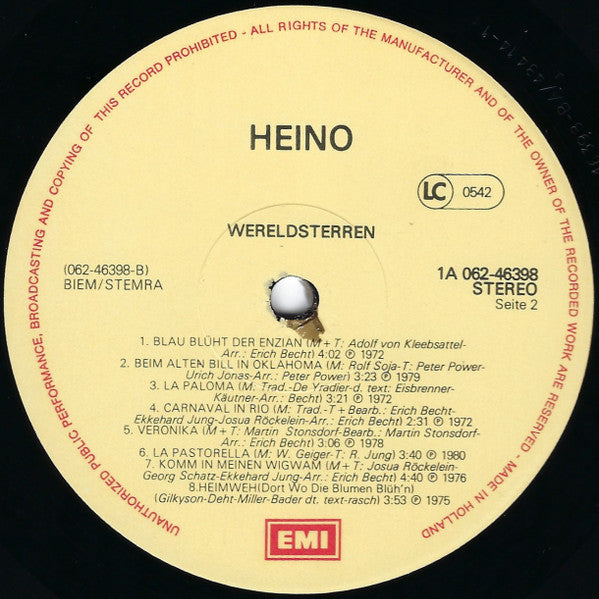 Heino - Grootste Successen (LP) 41147 Vinyl LP Goede Staat