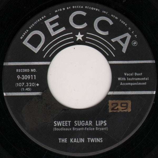 Kalin Twins - Moody Vinyl Singles Vinyl Goed / Hoes Generic