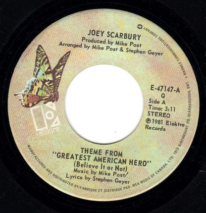 Joey Scarbury - Theme From "The Greatest American Hero" (Believe It Or Not) Vinyl Singles Vinyl Goed / Hoes Generic