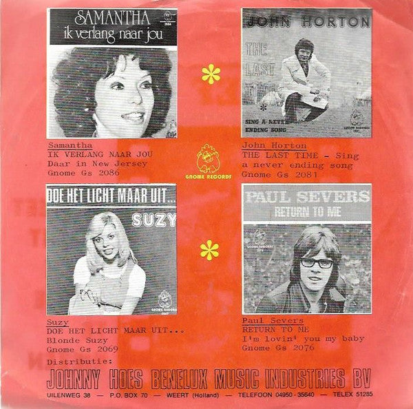 Paul Severs - Vergeef 't Mij (B-Keus) Vinyl Singles Vinyl Goed / Hoes Slecht