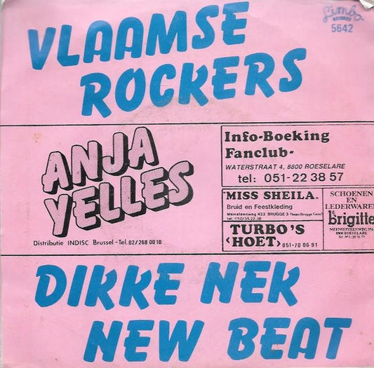 Anja Yelles - Vlaamse Rockers Vinyl Singles Vinyl Zeer Goed / Hoesje Goed "VINYLSINGLES.NL"
