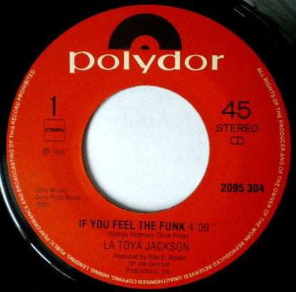 La Toya Jackson - If You Feel The Funk 39178 (B) Vinyl Singles Goede Staat