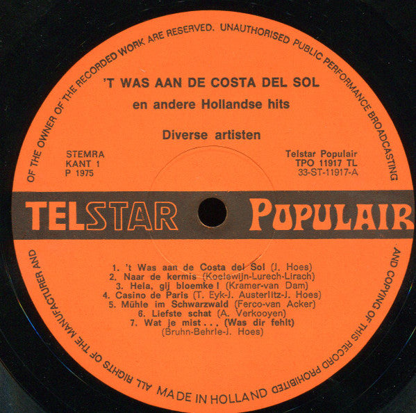 Various - 'T Was Aan De Costa Del Sol (LP) 40728 Vinyl LP VINYLSINGELS.NL