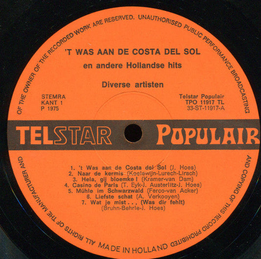 Various - 'T Was Aan De Costa Del Sol (LP) 49606