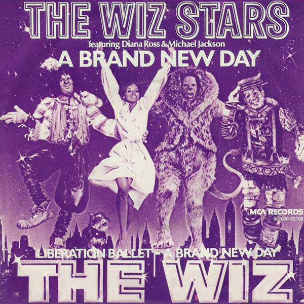 Wiz Stars Featuring Diana Ross & Michael Jackson - A Brand New Day Vinyl Singles Vinyl Very Good (VG) <br> Hoes Good Plus (G+)