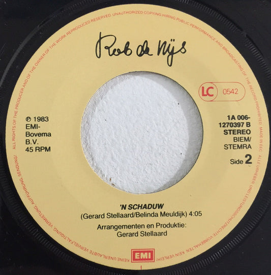 Rob de Nijs - Ik Geloof In Jou Vinyl Singles Vinyl Zeer Goed / Hoesje Generic "VINYLSINGLES.NL"