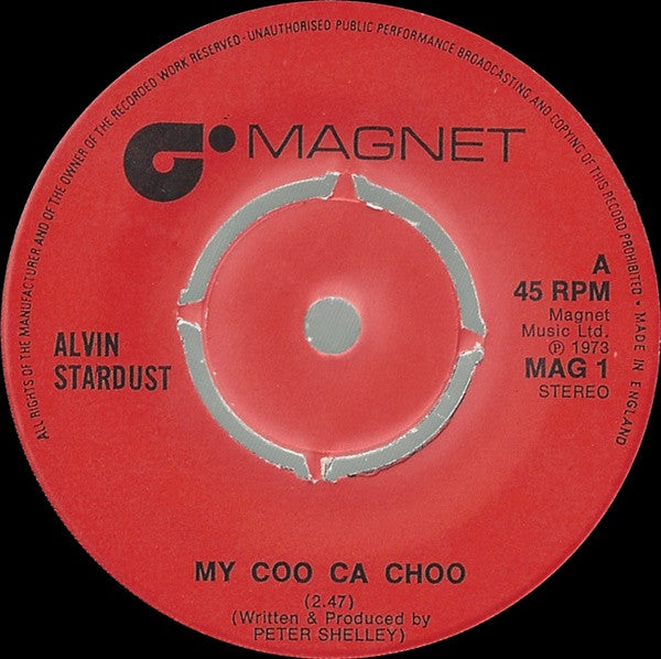 Alvin Stardust - My Coo Ca Choo Vinyl Singles Vinyl Goed / Hoes Generic