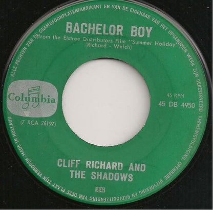 Cliff Richard & The Shadows - Bachelor Boy Vinyl Singles Vinyl Very Good (VG) <br> Hoes Generic
