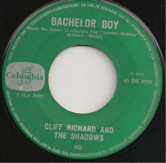 Cliff Richard & The Shadows - Bachelor Boy Vinyl Singles Vinyl Very Good (VG) <br> Hoes Generic