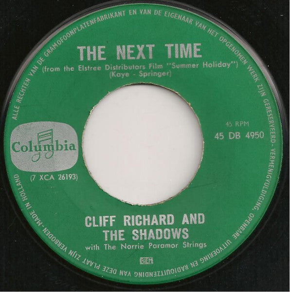 Cliff Richard & The Shadows - Bachelor Boy Vinyl Singles Vinyl Very Good (VG) <br> Hoes Generic