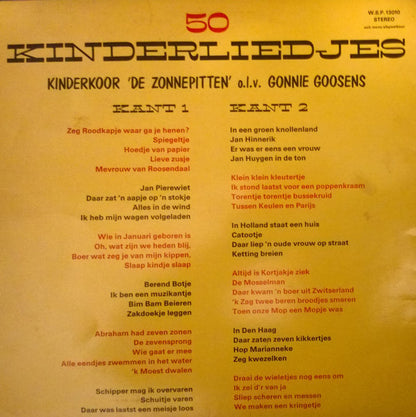 Kinderkoor De Zonnepitten - 50 Kinderliedjes (LP)