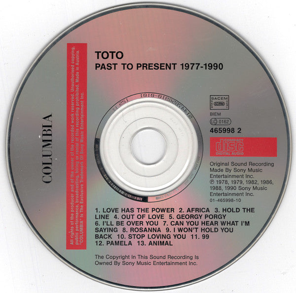 Toto - Past To Present-**** (CD) Compact Disc Goede Staat
