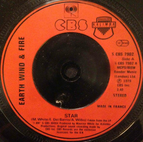 Earth Wind & Fire - Star 32625 Vinyl Singles Vinyl Very Good (VG) <br> Hoes Generic