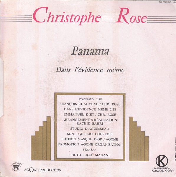 Christophe Rose - Panama 35981 Vinyl Singles Goede Staat