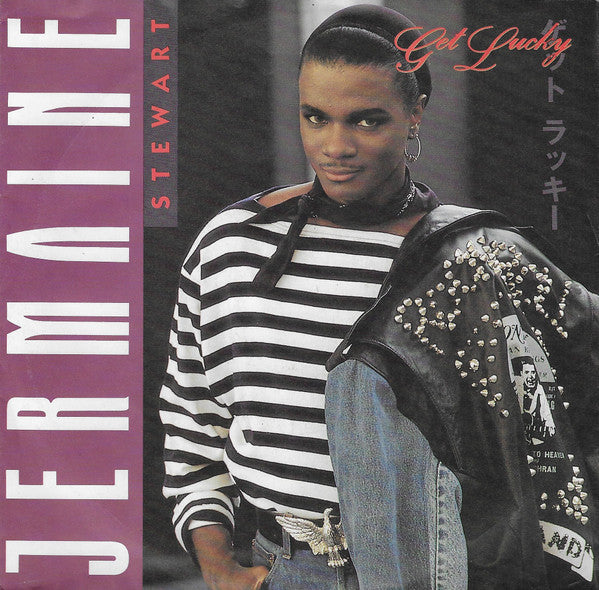 Jermaine Stewart - Get Lucky Vinyl Singles Vinyl Very Good (VG) <br> Hoes Good Plus (G+)