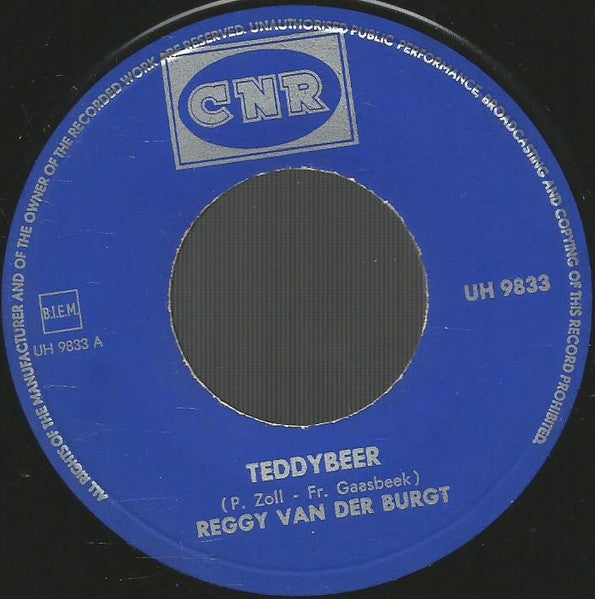 Reggy van der Burgt - Teddybeer Vinyl Singles Vinyl Very Good (VG) <br> Hoes Generic