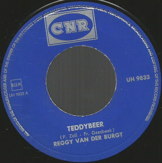 Reggy van der Burgt - Teddybeer Vinyl Singles Vinyl Very Good (VG) <br> Hoes Generic