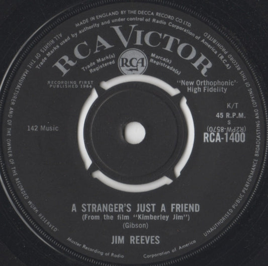 Jim Reeves - I Won't Forget You Vinyl Singles Vinyl Zeer Goed / Hoesje Generic "VINYLSINGLES.NL"