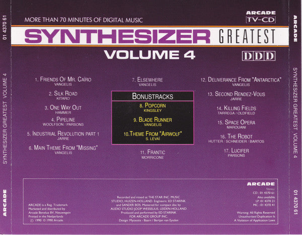 Ed Starink - Synthesizer Greatest Volume * (CD) Compact Disc Goede Staat