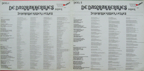 Damrakkertjes – De Damrakkertjes Zingen 100 Bekende Kinderliedjes (LP) Vinyl LP Dubbel Vinyl Very Good (VG) <br> Hoes Good Plus (G+)