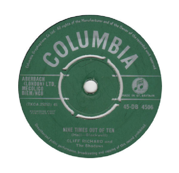 Cliff Richard & The Shadows - Nine Times Out Of Ten